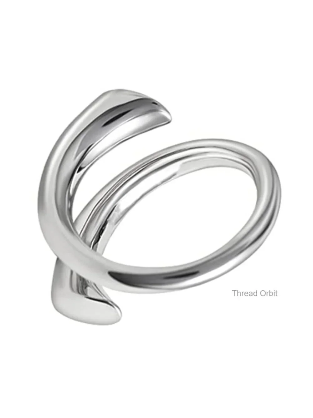 Adjustable 925 Sterling Silver Double Line Thumb Ring Stacking Ring High Polish